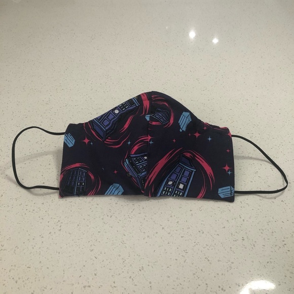 Large Wired Tardis Doctor Who Grey Mask - Picture 1 of 10